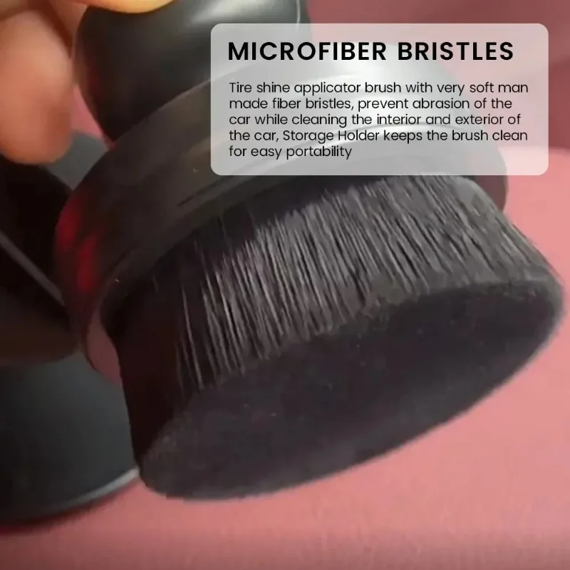 Portable Tire Gloss Coating Brush, Car Cleaning Brush, Multifunctional Soft Bristled Brush, Car Tools Cleaning Brush thumbnail 5