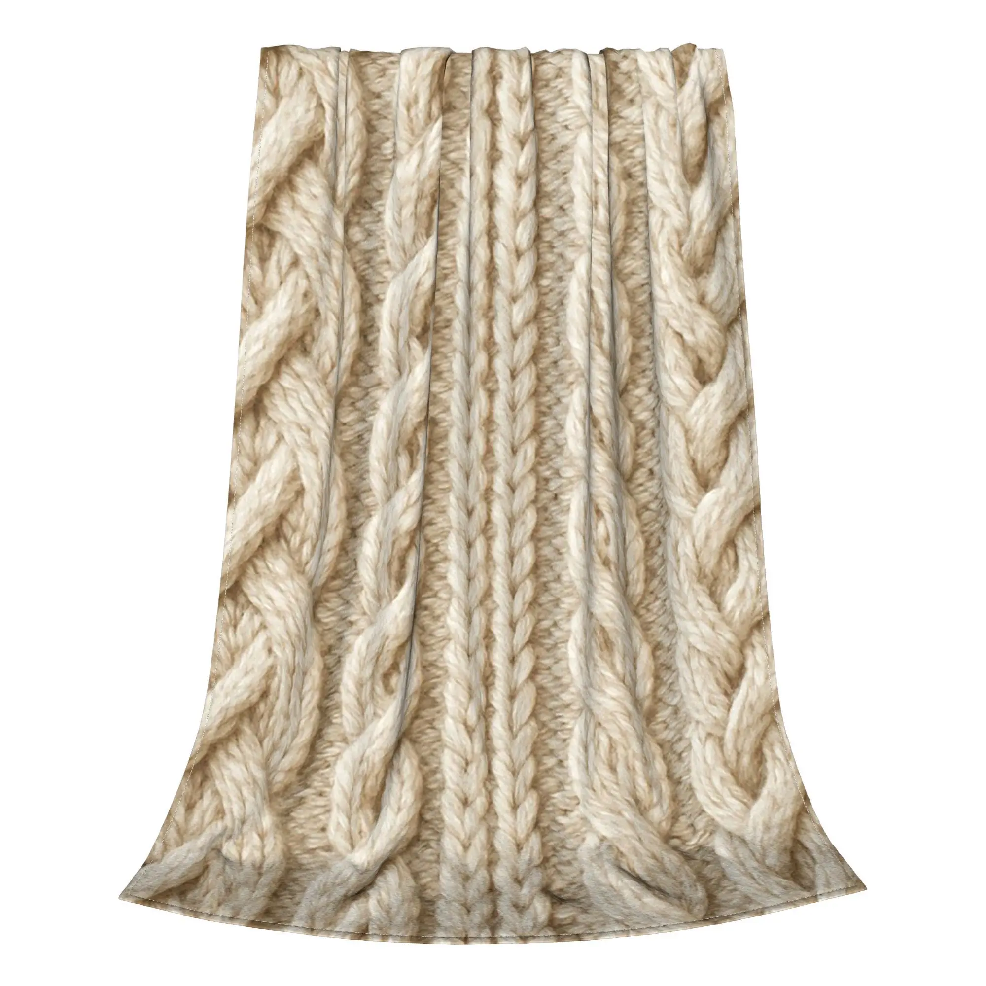Classical Chaos Cable knit Blankets Lightweight Flannel Sofa Throw Blanket for Home Bedroom Outdoor Throws Bedspread Quilt thumbnail 6