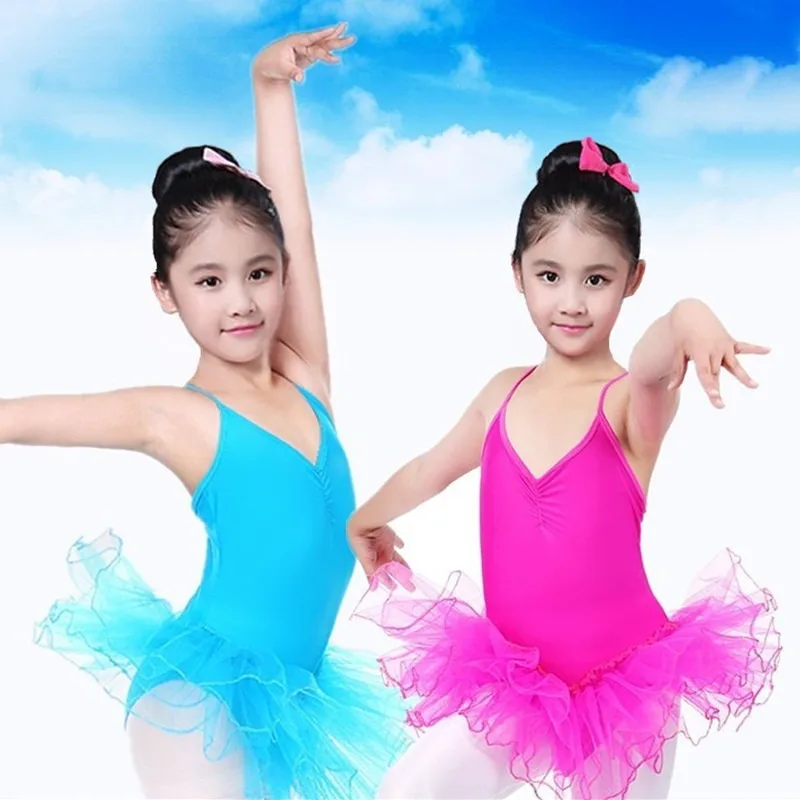 Summer Girl Ballet Leotards Baby Dance Wear Outfit Vestidos Girls Casual Dresses Thin Tutu Kids Ballet Dress Children Clothing