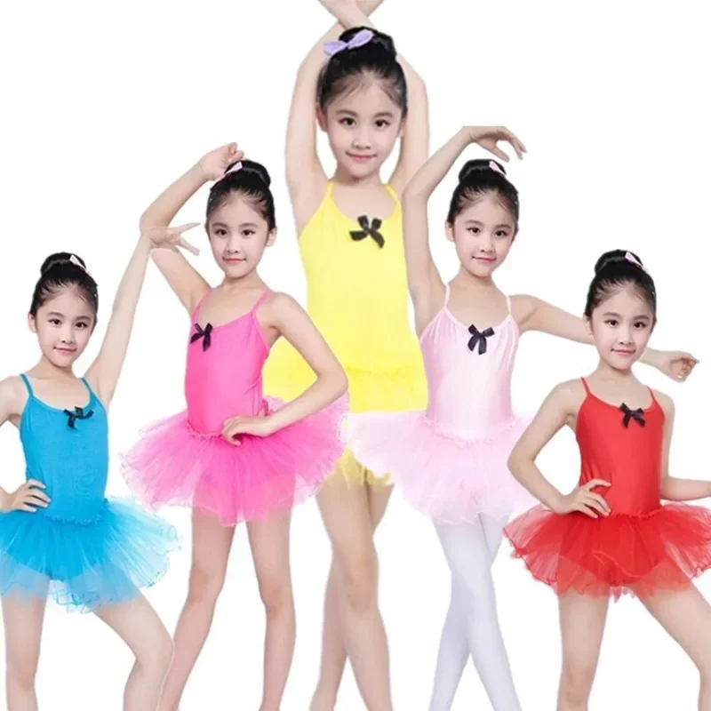 Summer Girl Ballet Leotards Baby Dance Wear Outfit Vestidos Girls Casual Dresses Thin Tutu Kids Ballet Dress Children Clothing thumbnail 2