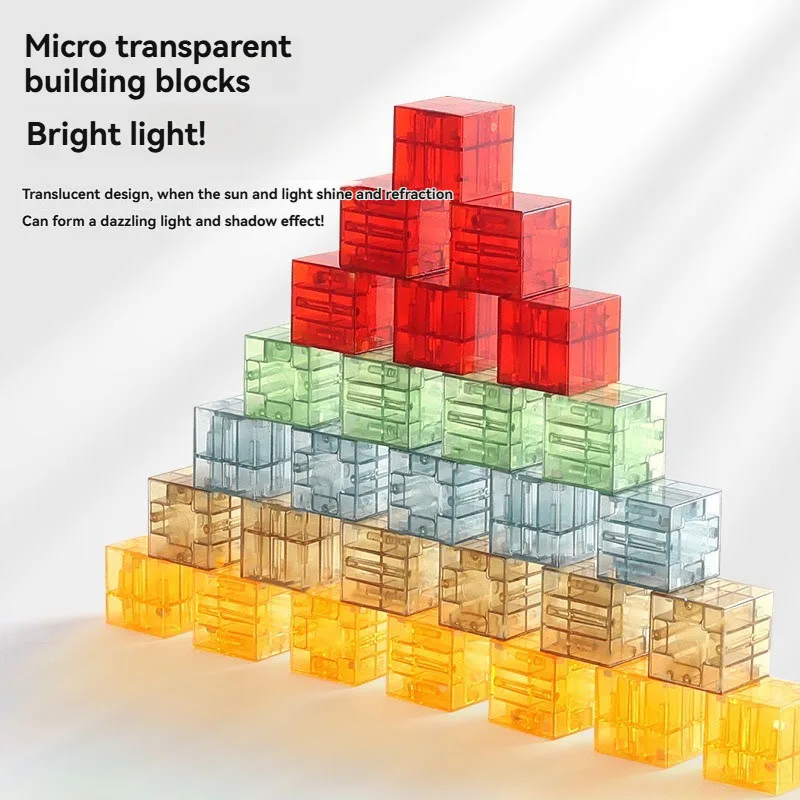 Popular Transparent Magnetic Blocks-Build Mine Magnet World Set for child, Sensory Construction Toys Christmas Gifts For Child thumbnail 5