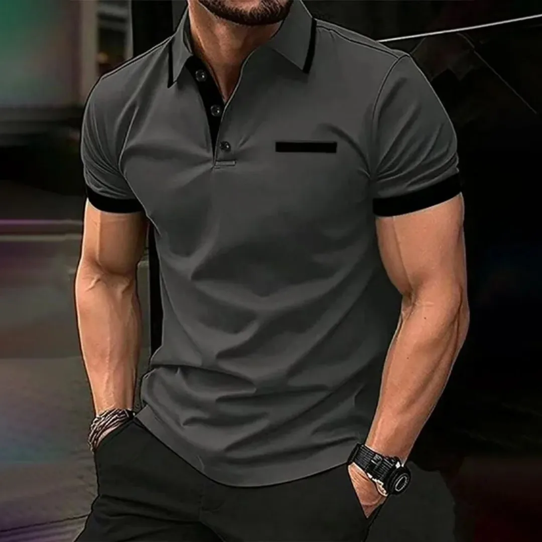 The 2025 summer new men's POLO shirt is a casual, fashionable soft comfortable and breathable 3D pattern printed one thumbnail 3