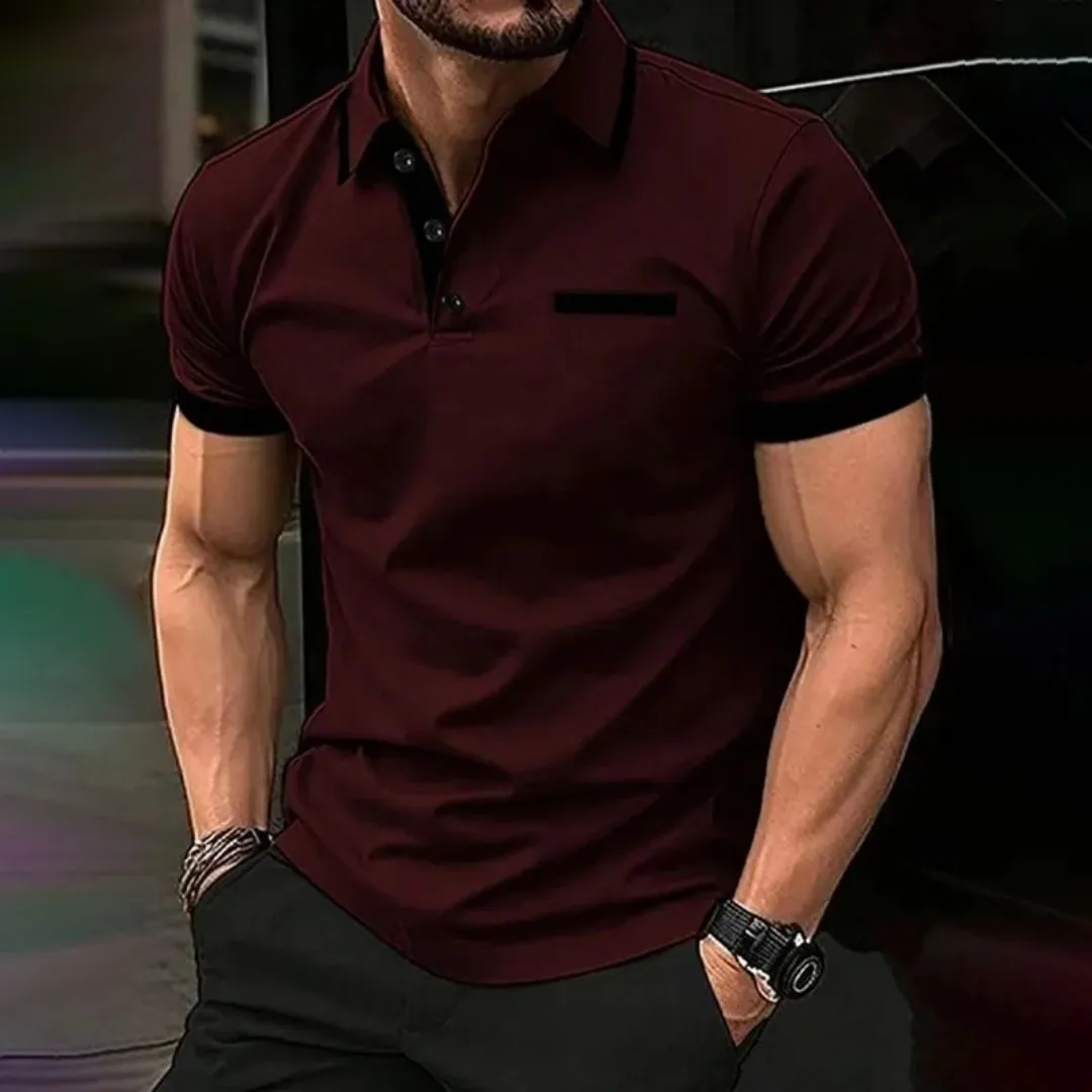 The 2025 summer new men's POLO shirt is a casual, fashionable soft comfortable and breathable 3D pattern printed one thumbnail 4