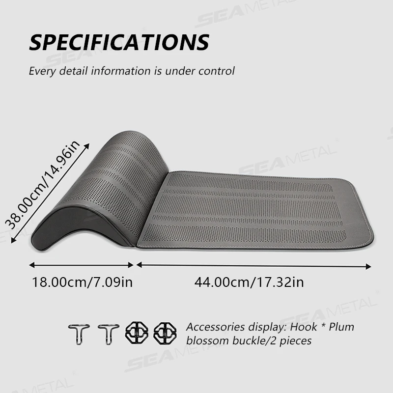 SEAMETAL Car Seat Cushion with Leg Support Universal Car Seat Protection Cover with Extension Leg Rest Padding Relieve Fatigue thumbnail 5