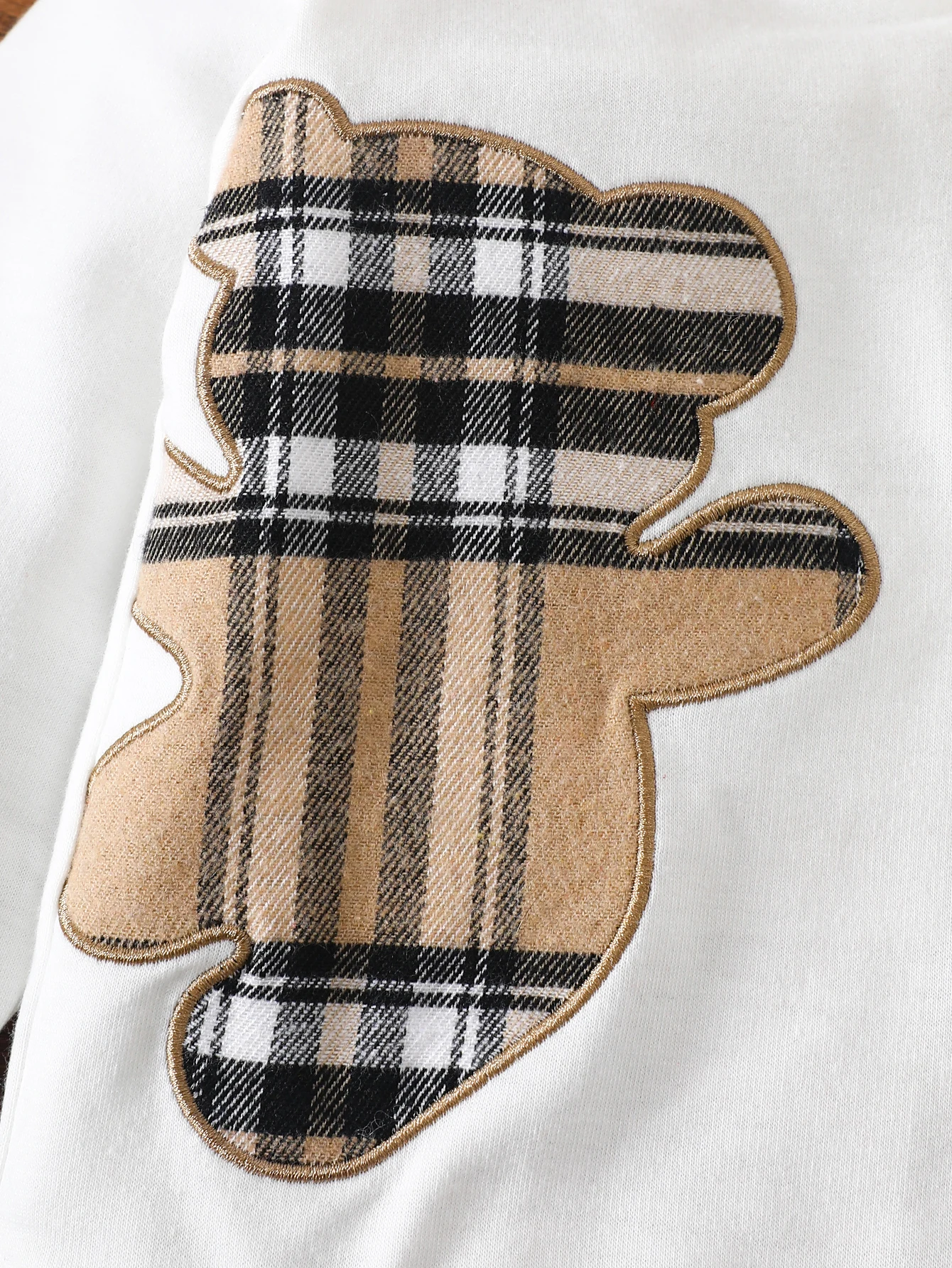IURNXB 2pcs Baby Clothes Set Infant Cartoon Bear Plaid Patchwork Hoodie Top+Sweatpants Outfits Casual Children Sweatsuits 1-3Y thumbnail 5