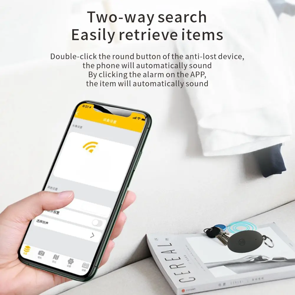 Mini GPS Tracker Anti-Lost Alarm Wallet Keychain Smart Tag Bluetooth Tracer Dog Pet Child Tracker Key Finder Locator Accessories thumbnail 2