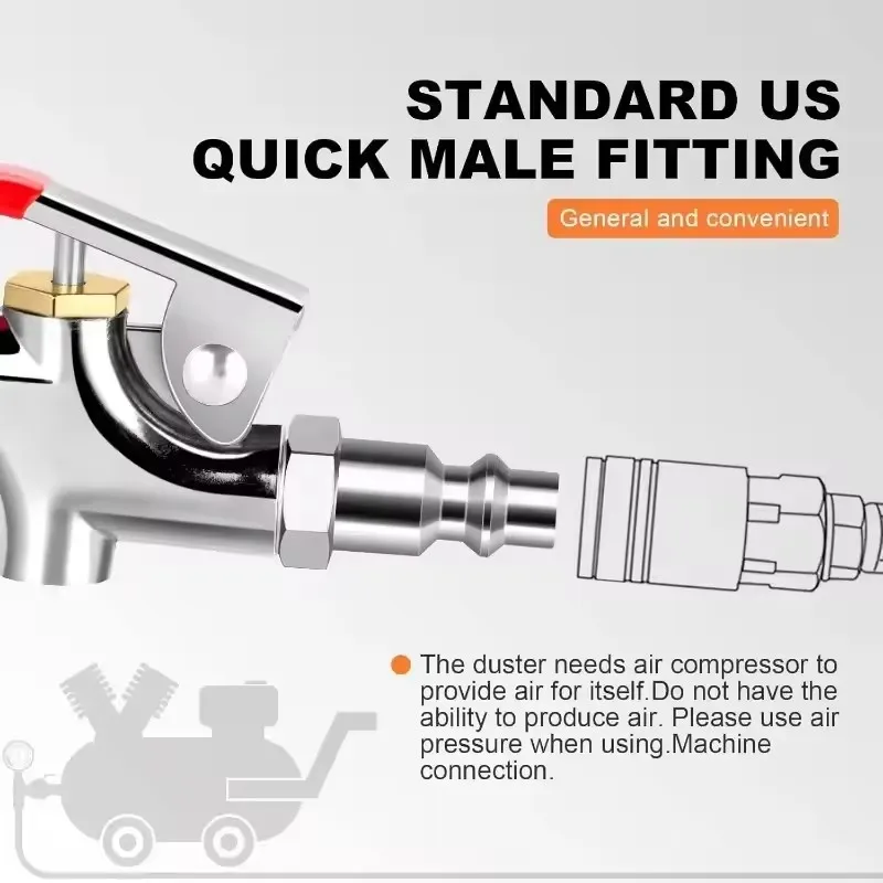 13Pcs/set Air Compressor Blow Gun Multiple Nozzles Pneumatic Tool Removable Mini Dust Cleaning Tool Kit for Dead Corner Cleaning thumbnail 5
