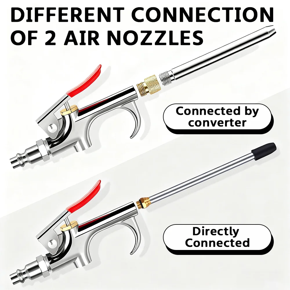 13Pcs/set Air Compressor Blow Gun Multiple Nozzles Pneumatic Tool Removable Mini Dust Cleaning Tool Kit for Dead Corner Cleaning thumbnail 3