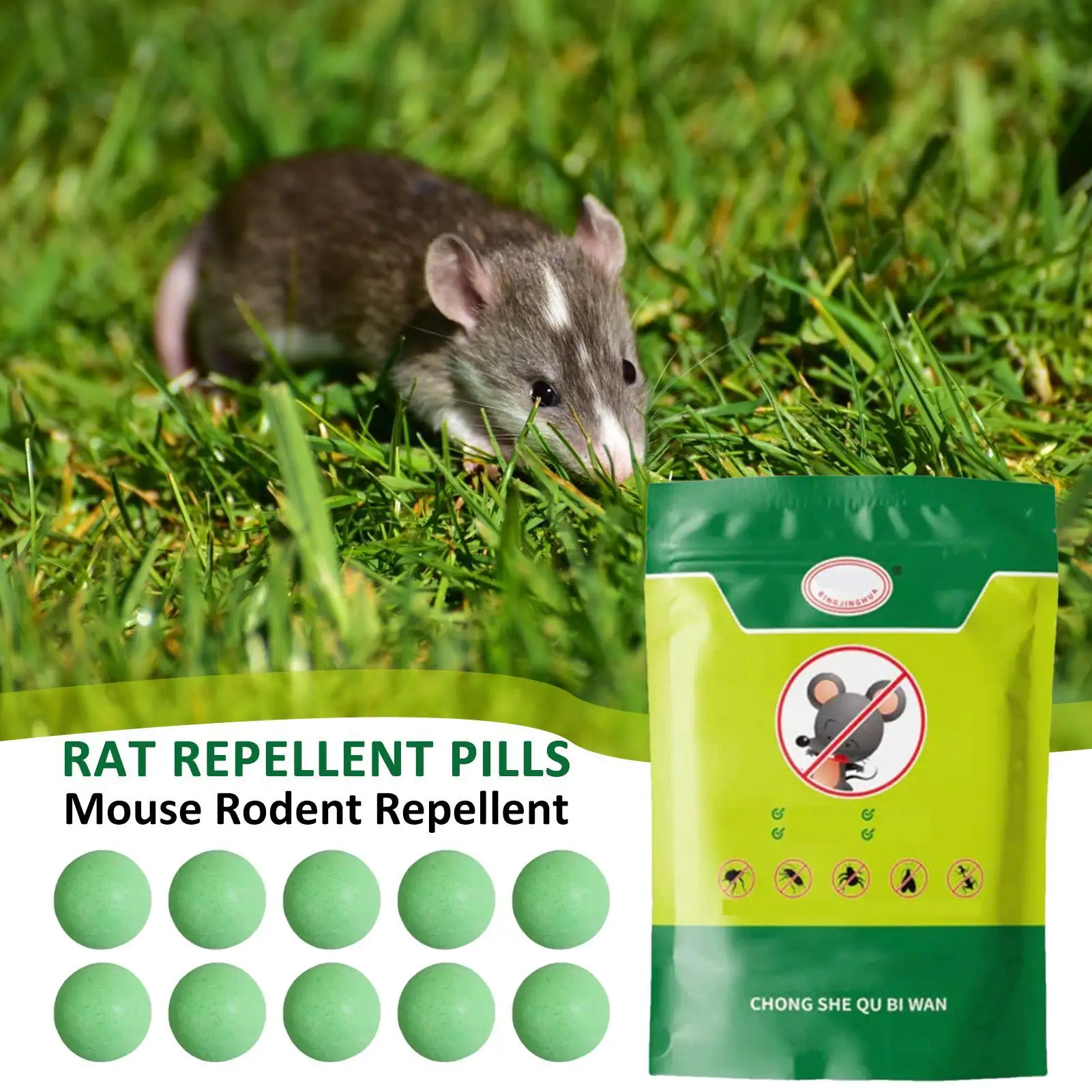 10 insect and mouse repellent pills Mice Repeller Pills Mice Activity Discourager Tools Animal Control Discourager Balls thumbnail 4
