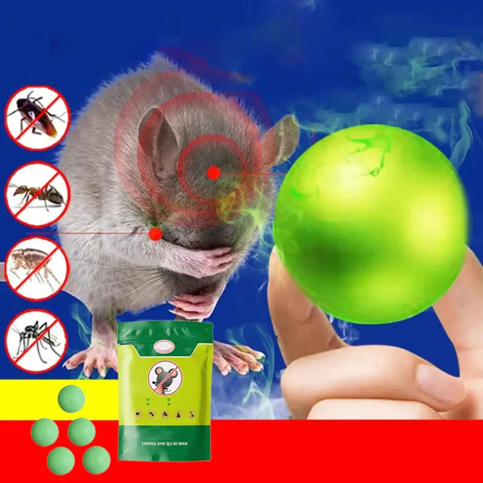 10 insect and mouse repellent pills Mice Repeller Pills Mice Activity Discourager Tools Animal Control Discourager Balls thumbnail 5