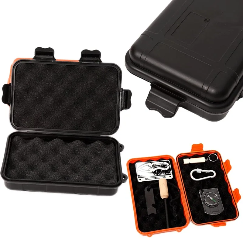 EDC Tool Hard Case Box Small Organizer with Foam Shockproof Waterproof Sealed Box Survival Tools Container To Protect Gadgets thumbnail 3