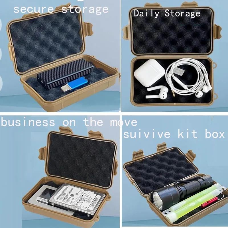 EDC Tool Hard Case Box Small Organizer with Foam Shockproof Waterproof Sealed Box Survival Tools Container To Protect Gadgets thumbnail 5