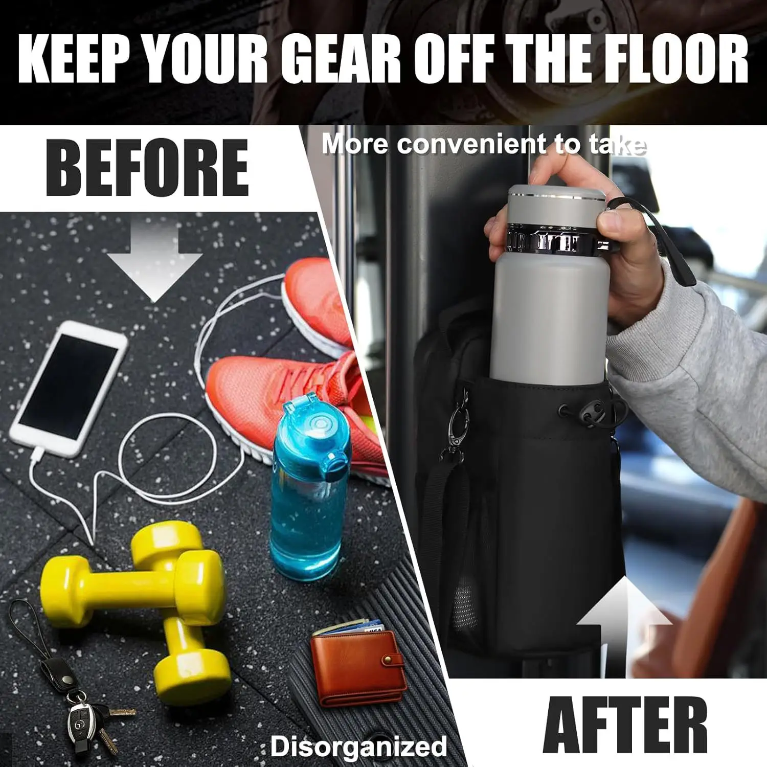 New Magnetic Water Bottle Pouch Bag Gym-specific Water Cup Holder With Strong Magnet For Outdoor Sports Cup Holder Bag ﻿ thumbnail 6
