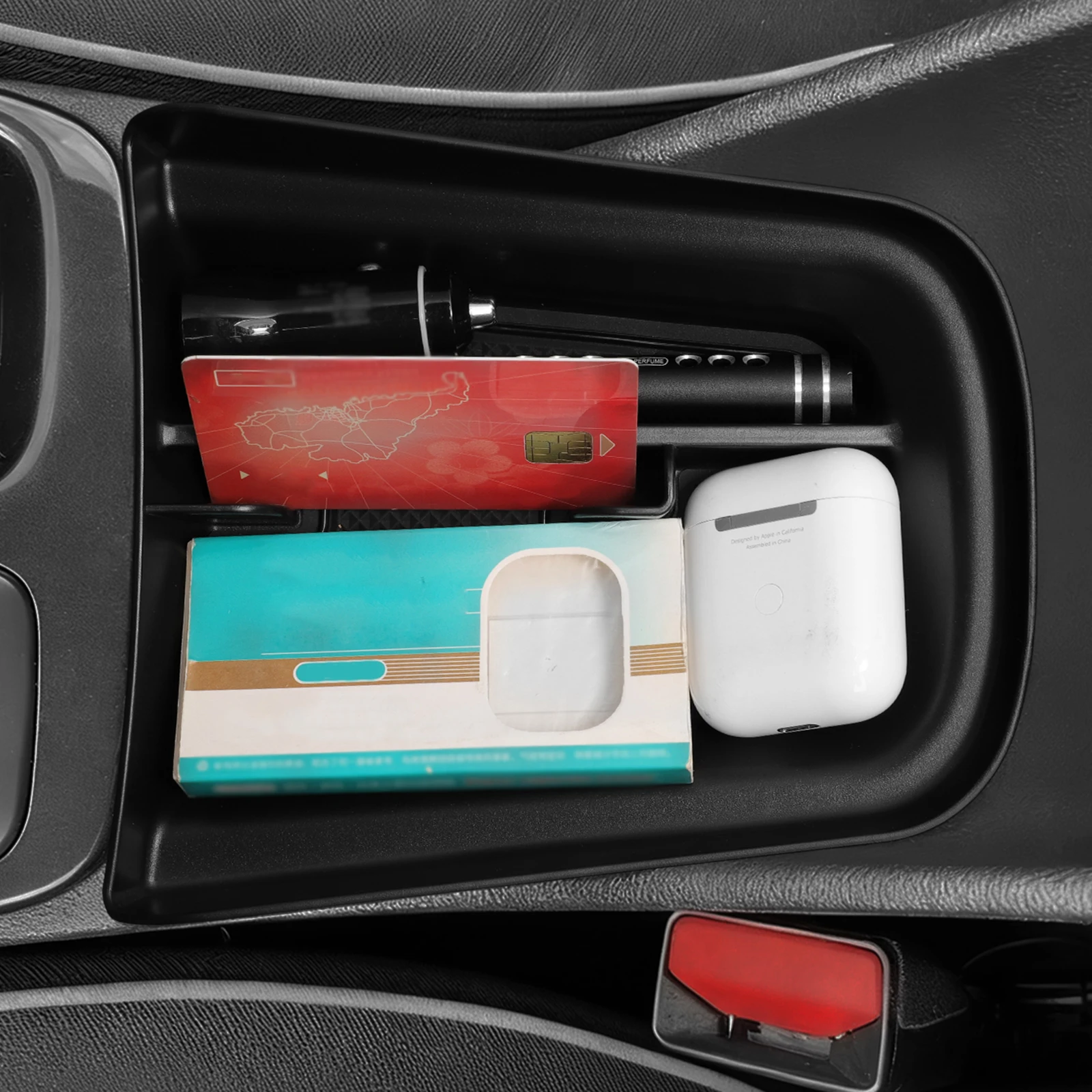 for Chevy Chevrolet Trailblazer 2021-2025 Center Console Armrest Storage Box Hideen Tray Organizer Auto Interior Accessories Bla thumbnail 2