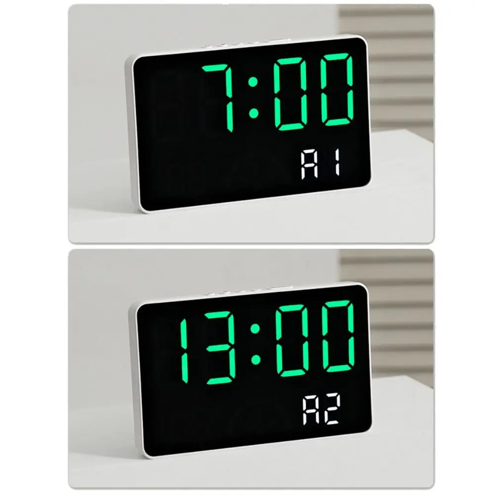 Wall-mounted Electronic Wall Clock Temperature Multi-functional Digital LED Clocks Voice Control Home Display Table Clock thumbnail 4