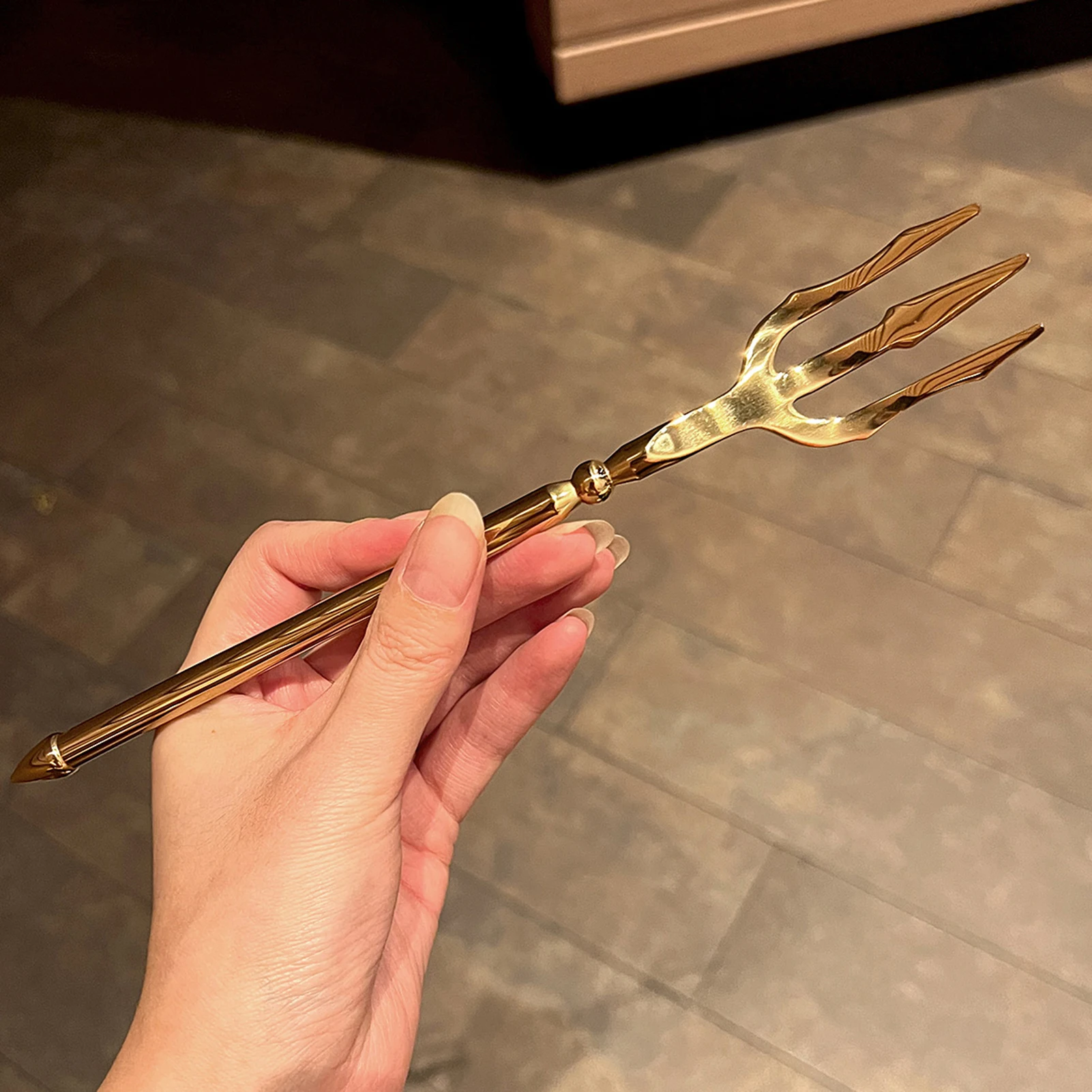 Silvere/Golden Flatware 304/410 Stainless Steel Dinner Fork Camping Dinnerware Salad Pasta Tableware Eating Kitchen Utensils thumbnail 3