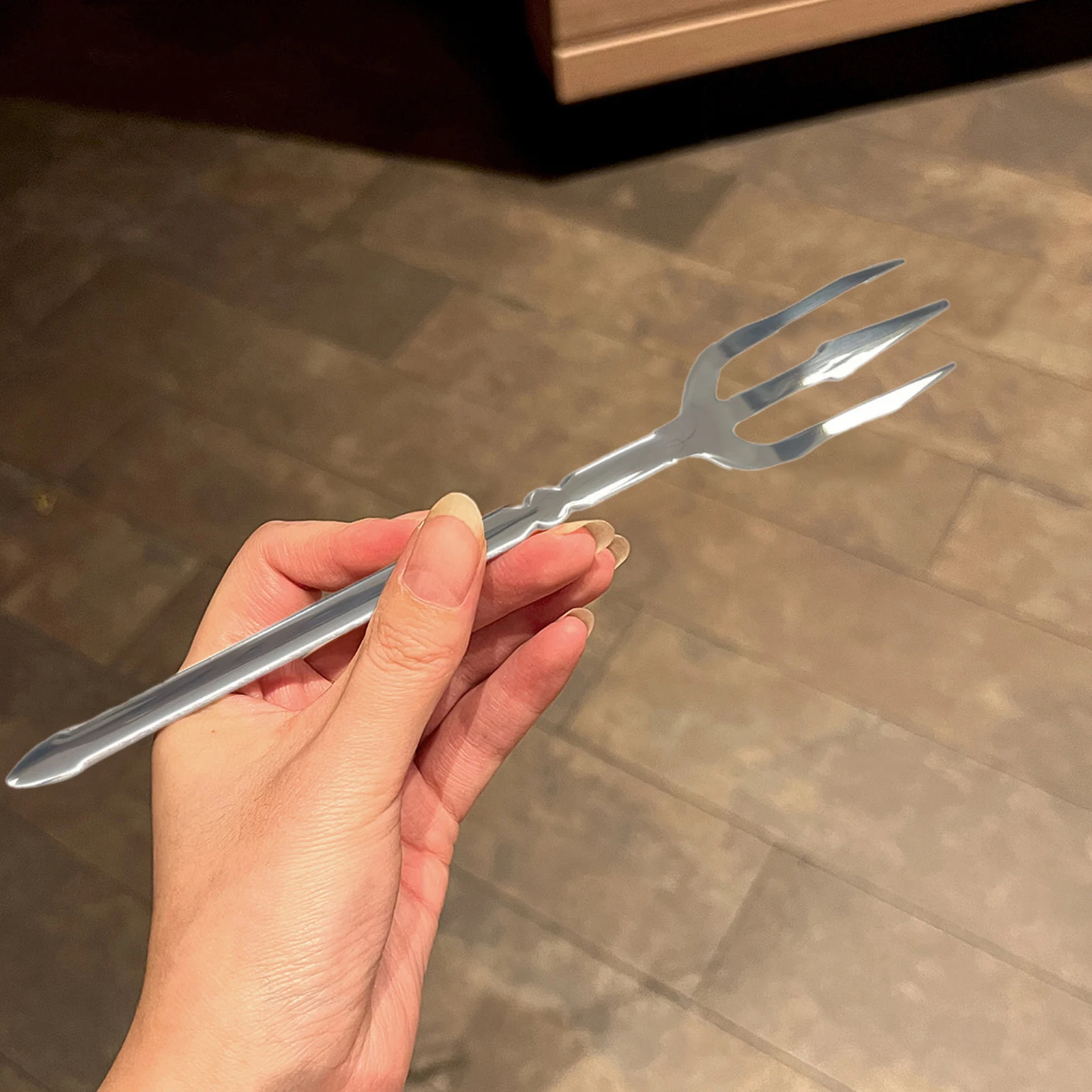 Silvere/Golden Flatware 304/410 Stainless Steel Dinner Fork Camping Dinnerware Salad Pasta Tableware Eating Kitchen Utensils thumbnail 4