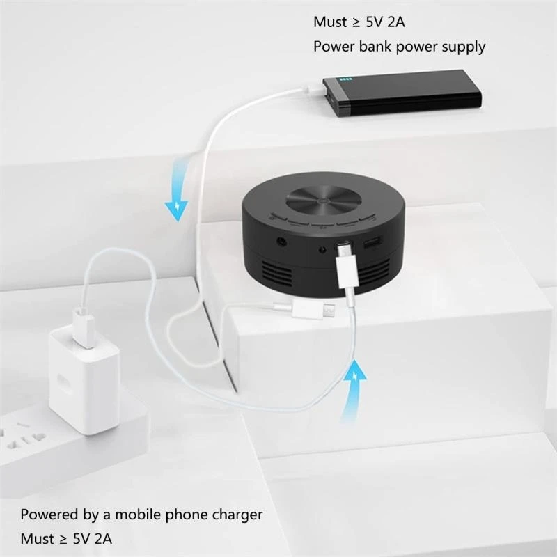 YT200 LED Mini Projector Mobile Video Projection Home Theater Support 1080P USB Sync Screen Kids Smartphones thumbnail 3