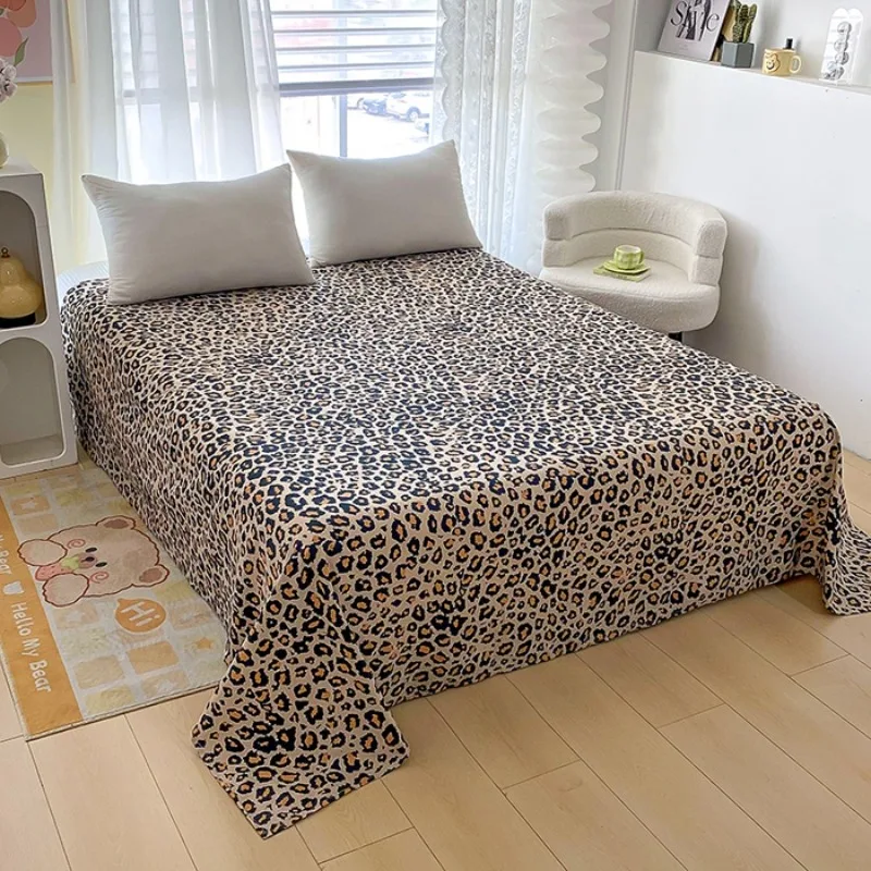 3PC Leopard Print Bed Sheet Set with Pillowcases, Wild Animal Pattern Bedding Set for Bedroom, Fashionable Home Decor thumbnail 2