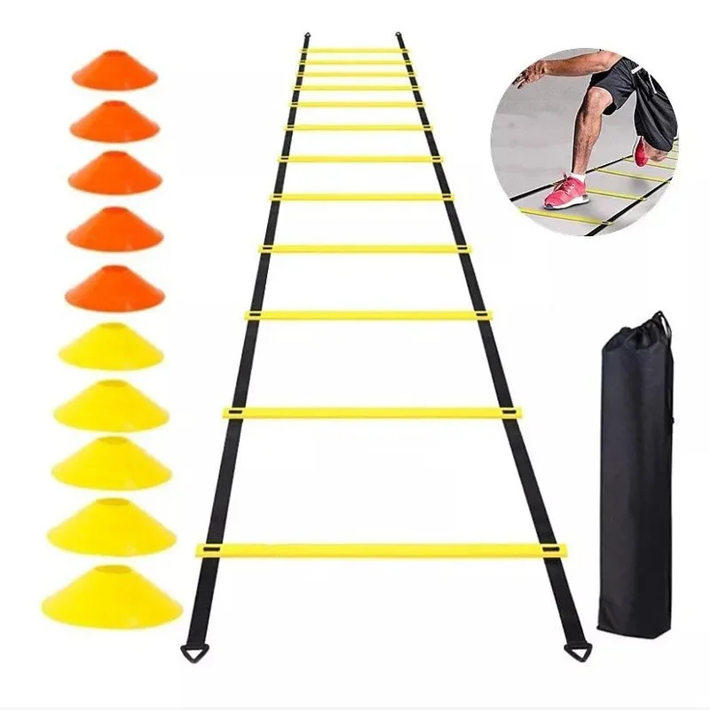 Agility Ladder Set Soccer Training Set Speed ​​Ladder 12 PCS Logo Disc Physical Fitness Gym Bodybuilding Training