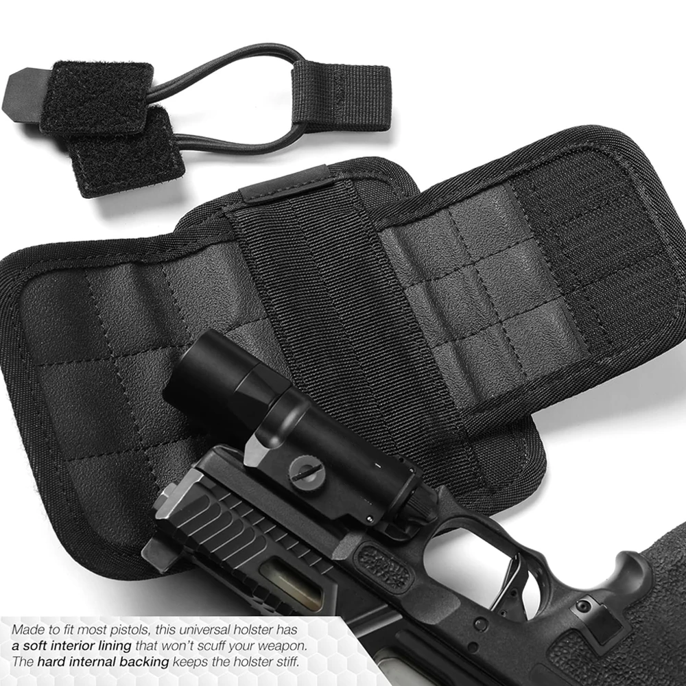 2Pcs Universal Pistol Gun Holster Concealed Carry Gun Holster Pouch Handgun Holder Pouch with Back Panel Hunting Accessory thumbnail 2