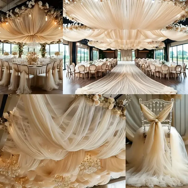 Tulle Fabric for Wedding Christmas Decorations DIY White Tutu Baby Shower Table Skirt Ceiling Decor Birthday Party Craft Supplie thumbnail 4