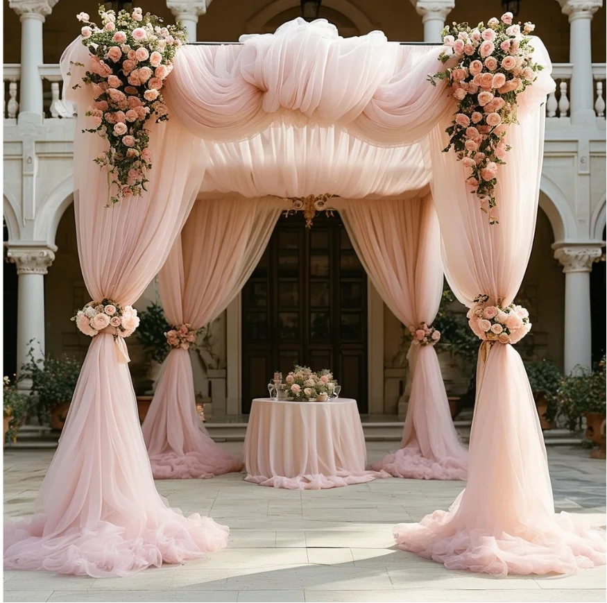 Tulle Fabric for Wedding Christmas Decorations DIY White Tutu Baby Shower Table Skirt Ceiling Decor Birthday Party Craft Supplie thumbnail 6