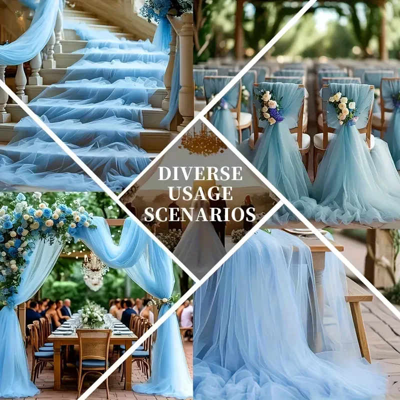 Tulle Fabric for Wedding Christmas Decorations DIY White Tutu Baby Shower Table Skirt Ceiling Decor Birthday Party Craft Supplie thumbnail 5
