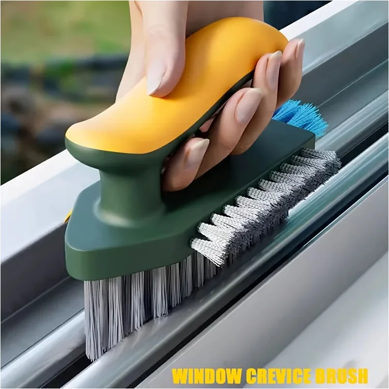 4 in 1 Brush Squeegee for Gap Groove Cleaning Tool Glass Scraper Kitchen Bathroom Floor Tire Cleaner Brushes Home Cleaning Brush