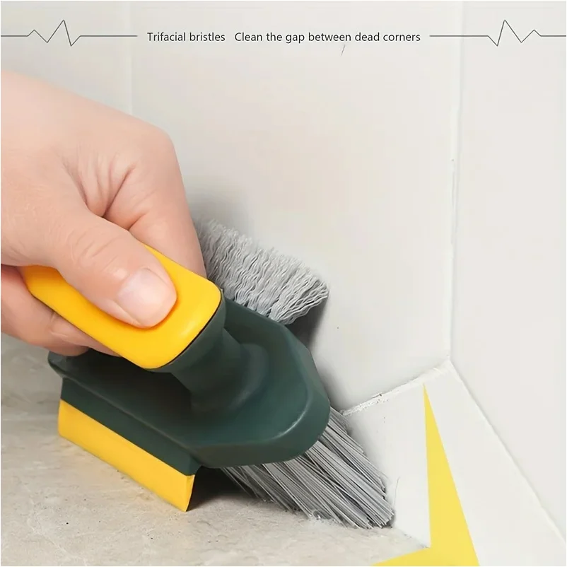 4 in 1 Brush Squeegee for Gap Groove Cleaning Tool Glass Scraper Kitchen Bathroom Floor Tire Cleaner Brushes Home Cleaning Brush thumbnail 4