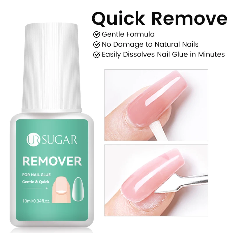 UR SUGAR 10ml Nail Glue For False Nail Tips Remover Quick Dry Long Lasting Adhesive Multifunction Strong Gel Nail Polish Removal thumbnail 3