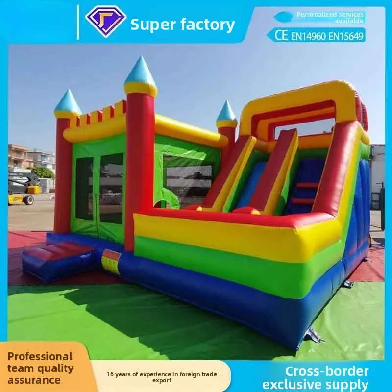 PVC Inflatable Castle for Children, Made of PVC Material, Customizable Sizes Available, Suitable for Home Use and Playgrounds. thumbnail 2