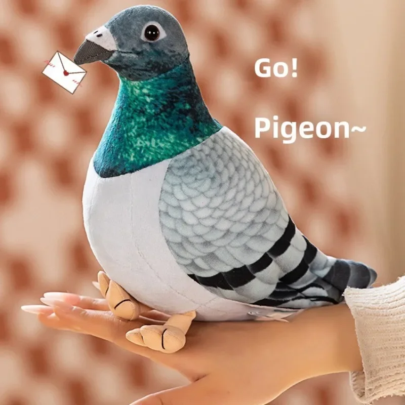 Imitation Pigeon Magpie Plush Toys Soft Stuffed Cartoon Animals Dolls For Birthday Christmas Gift Simulation Bird Toys