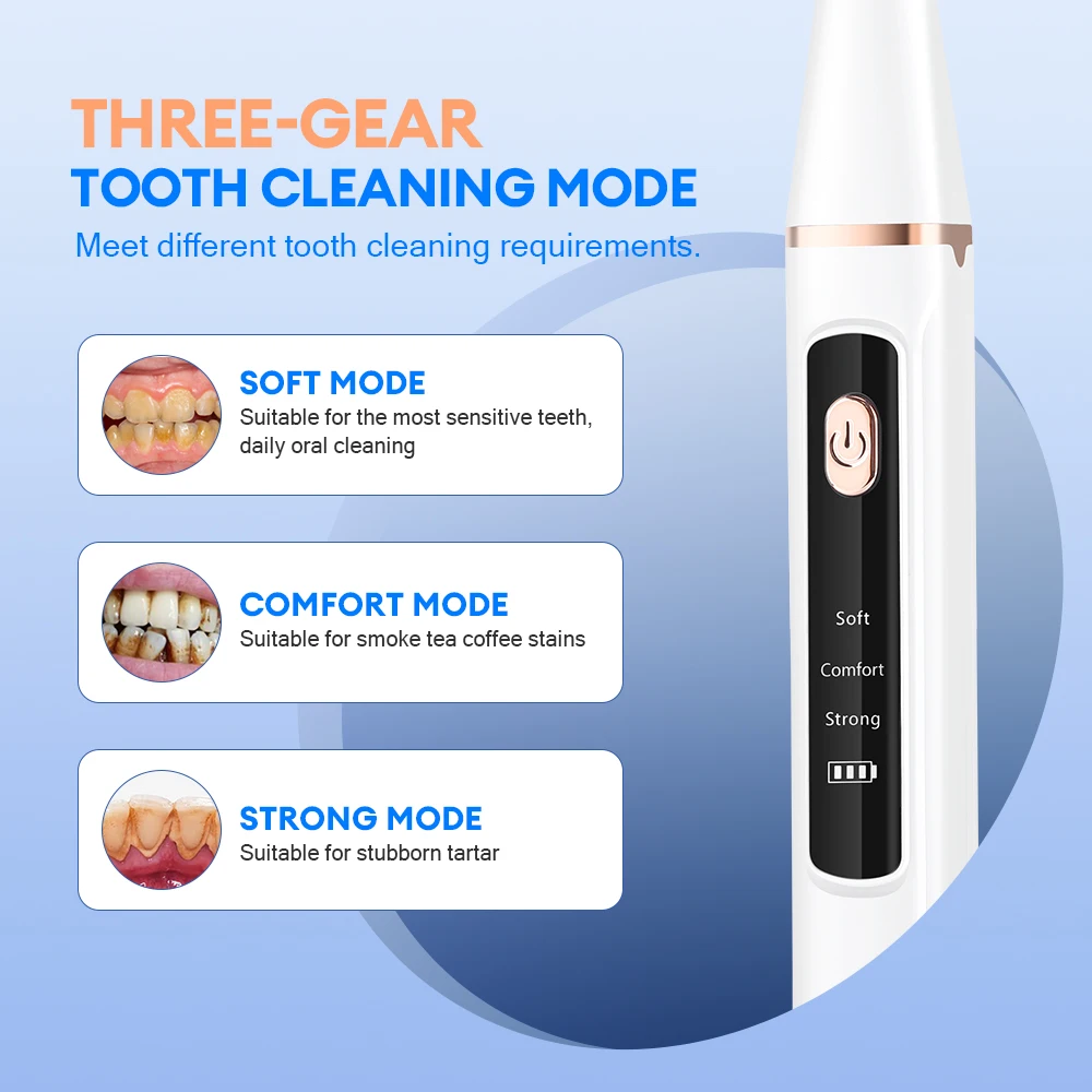 Ultrasonic Dental Scaler Scaler Tooth Cleaner Dental Stone Removal Electric Sonic Plaque Remover Teeth Whitening Oral Care thumbnail 4