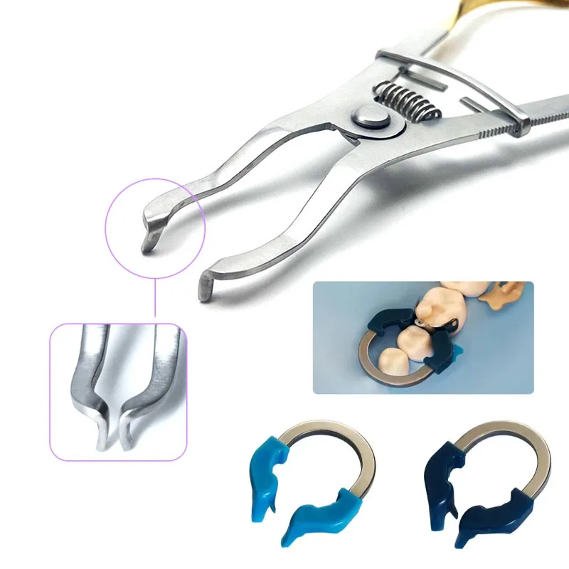 Dental Matrix Bands Sectional Matrix System C3 Metal Matrices Clamping Ring Dental Tulwar wedges Clamp Forceps Dentistry Tools thumbnail 6
