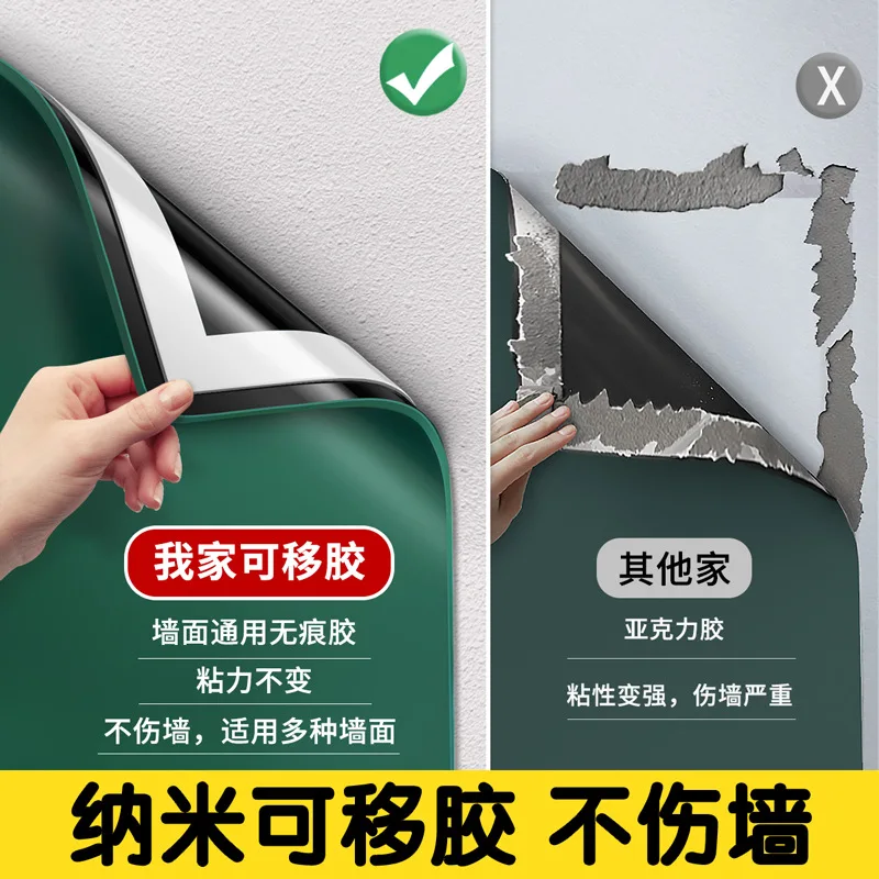 Magnetic Design Removable Small Blackboard No Odor Firmly Installed Wall Stickers  School Students' Handwriting Whiteboard  Grey thumbnail 4