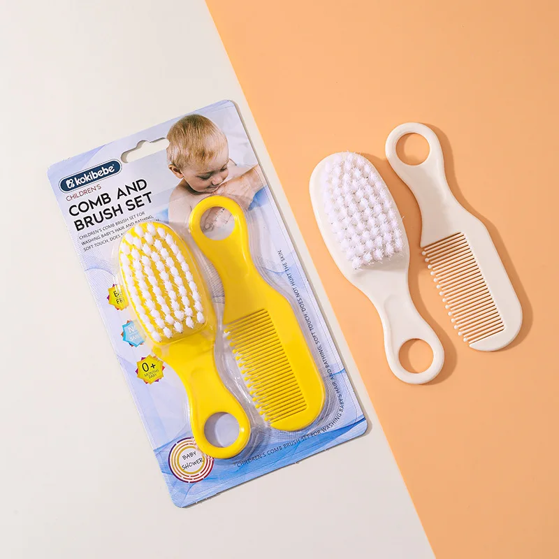 Newborn Safe Comb Brush Set: Gentle Grooming Kit for Baby Head Care, Anti-Cradle Cap with Massage Function, Bristles for Infants thumbnail 4