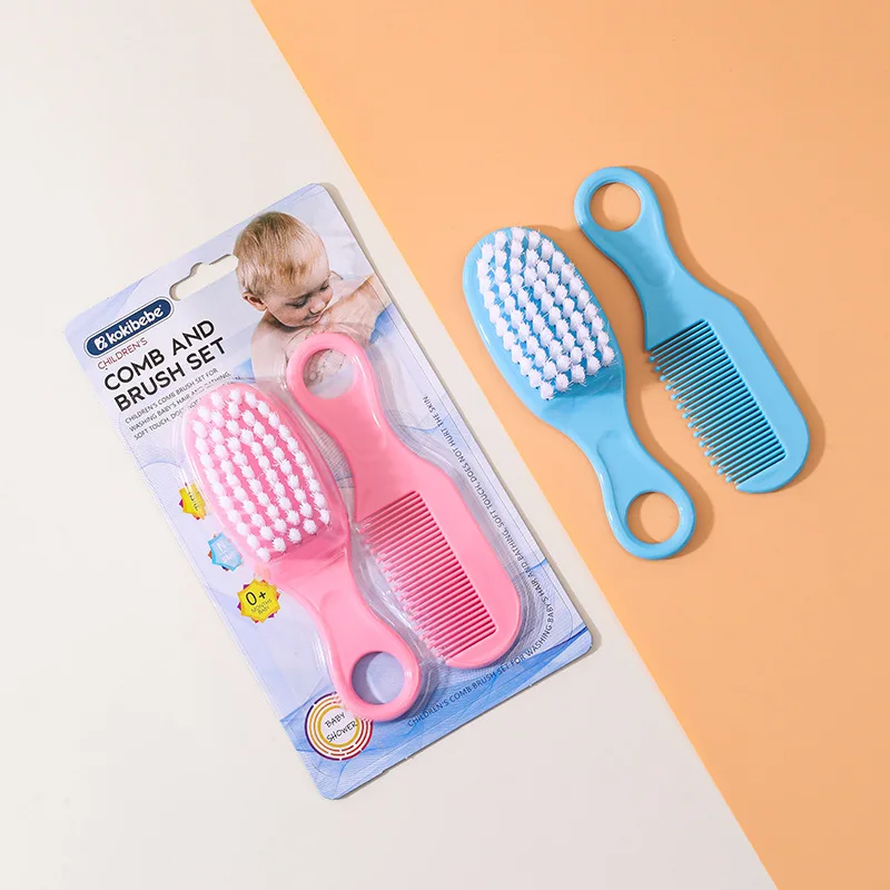 Newborn Safe Comb Brush Set: Gentle Grooming Kit for Baby Head Care, Anti-Cradle Cap with Massage Function, Bristles for Infants thumbnail 3