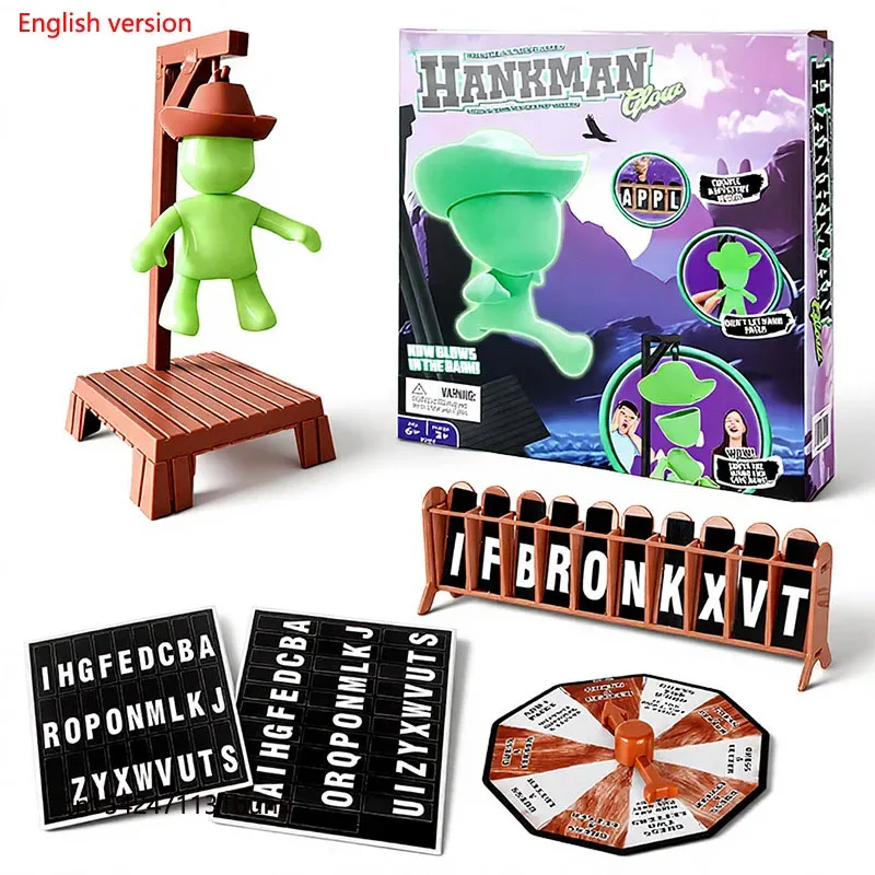 New Cowboy Magnetic Mysterious Executioner Guessing Game, Gallows Collapse Tabletop Word Game, Family Party Game, Christmas Toy thumbnail 3