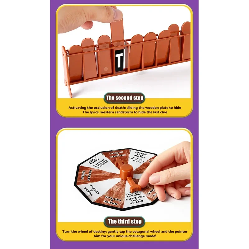 New Cowboy Magnetic Mysterious Executioner Guessing Game, Gallows Collapse Tabletop Word Game, Family Party Game, Christmas Toy thumbnail 4