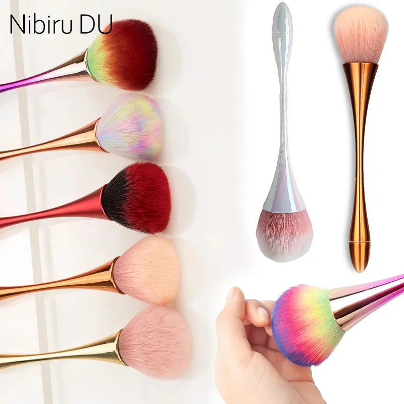 Soft Fluffy Glitter Powder Professional Brush Nail Art Dust Cleaning Brushes Women Girls Manicure DIY Make Up Beauty Tools thumbnail 4