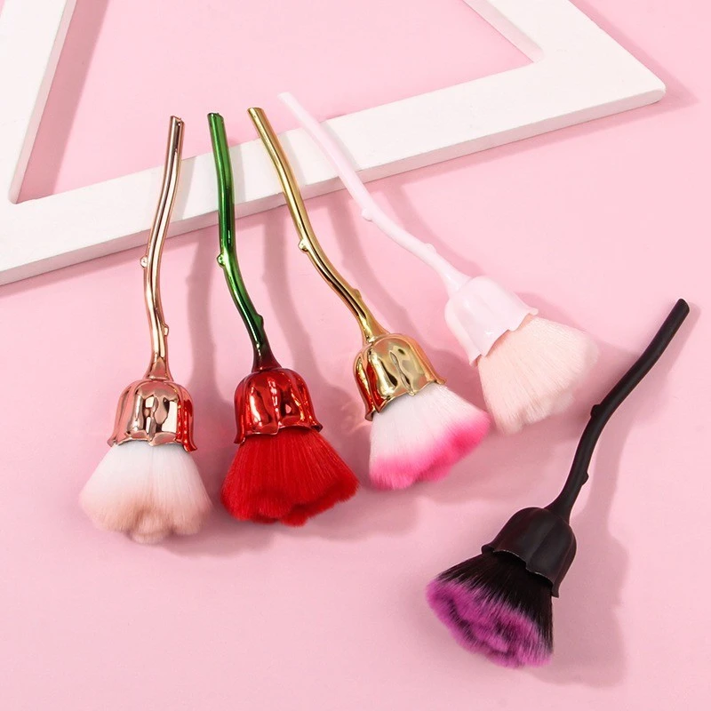 Soft Fluffy Glitter Powder Professional Brush Nail Art Dust Cleaning Brushes Women Girls Manicure DIY Make Up Beauty Tools thumbnail 3