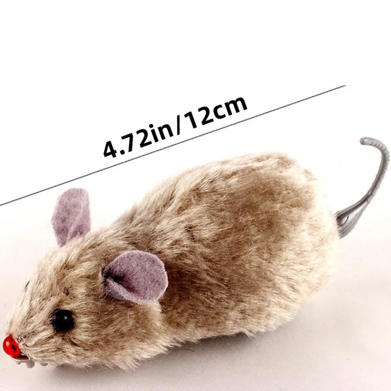 Funny Lifelike Plush Mouse Running Rat Toy for Cats Dogs Tail Mouse Pets Kids Random Color thumbnail 4