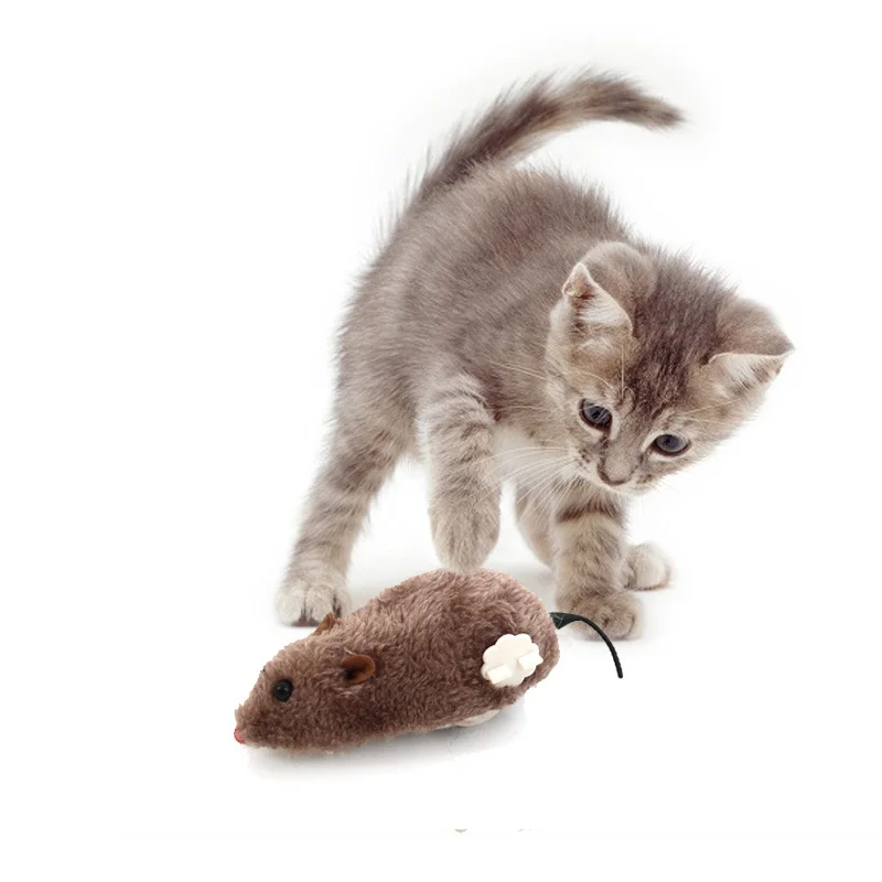 Funny Lifelike Plush Mouse Running Rat Toy for Cats Dogs Tail Mouse Pets Kids Random Color thumbnail 3
