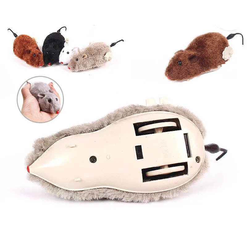 Funny Lifelike Plush Mouse Running Rat Toy for Cats Dogs Tail Mouse Pets Kids Random Color thumbnail 2