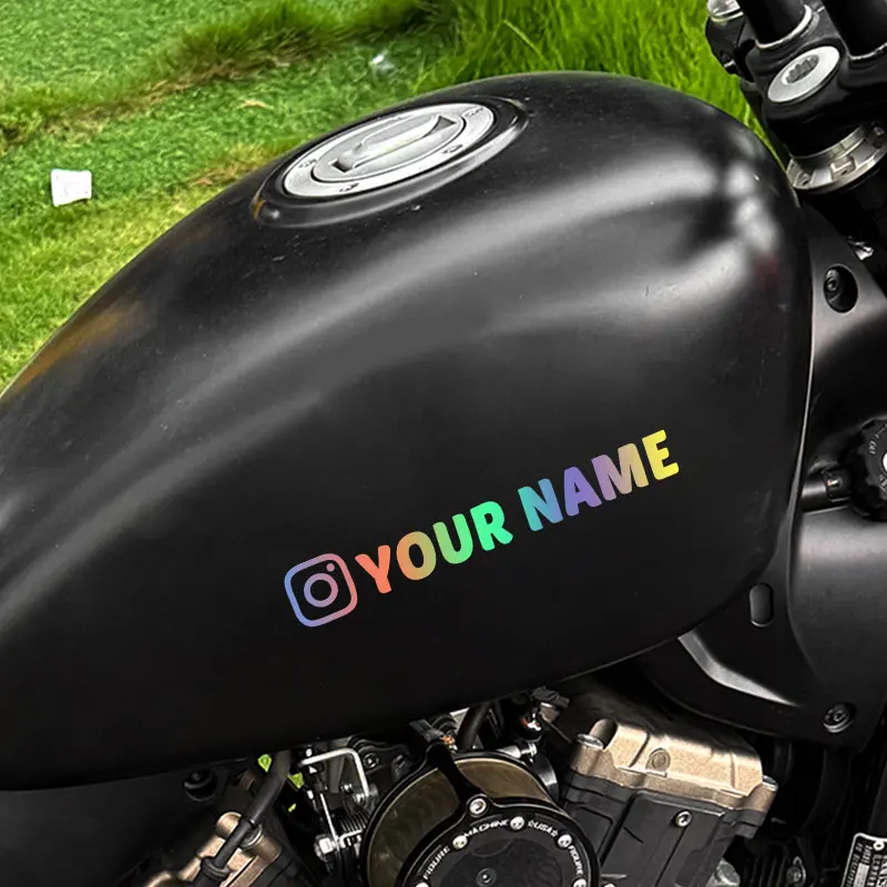 1PC Custom Your Name Social Media Logo Motorcycle Sticker Self-Adhesive Waterproof Car Window Scooter Body Vehicle Vinyl Decal thumbnail 6