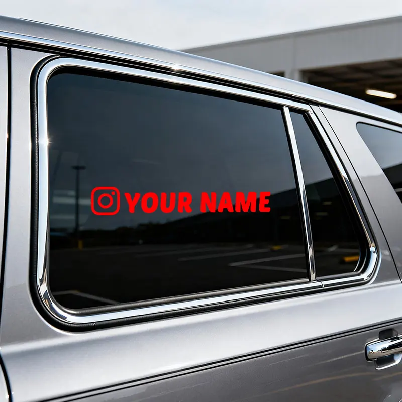 1PC Custom Your Name Social Media Logo Motorcycle Sticker Self-Adhesive Waterproof Car Window Scooter Body Vehicle Vinyl Decal thumbnail 4