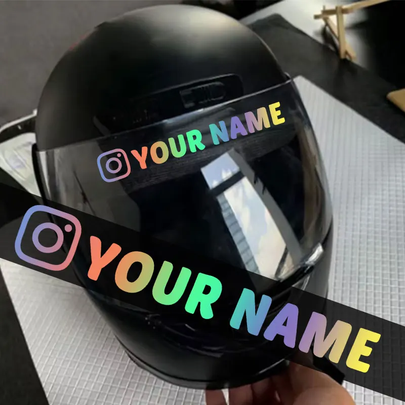 1PC Custom Your Name Social Media Logo Motorcycle Sticker Self-Adhesive Waterproof Car Window Scooter Body Vehicle Vinyl Decal thumbnail 2