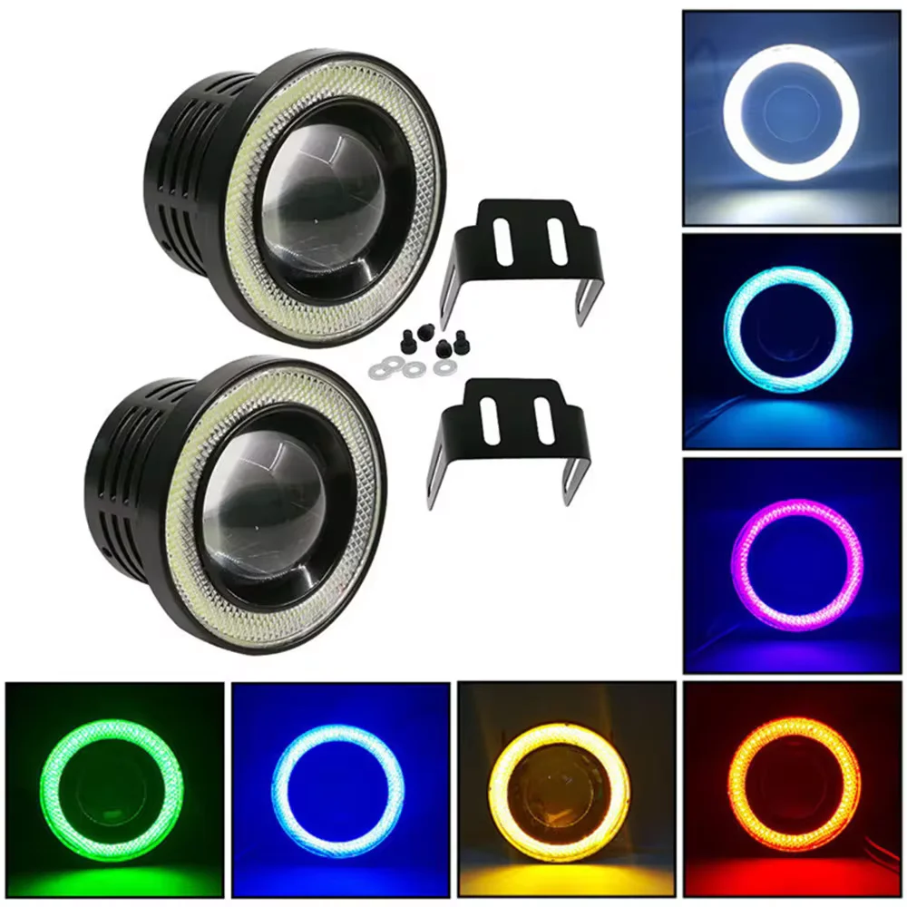 3 Inch Car Angel Eyes Fog Lamp DRL Led 12V Headlamps Halo Angel Eyes Rings Headlights Daytime Running Day Light Turn Signal