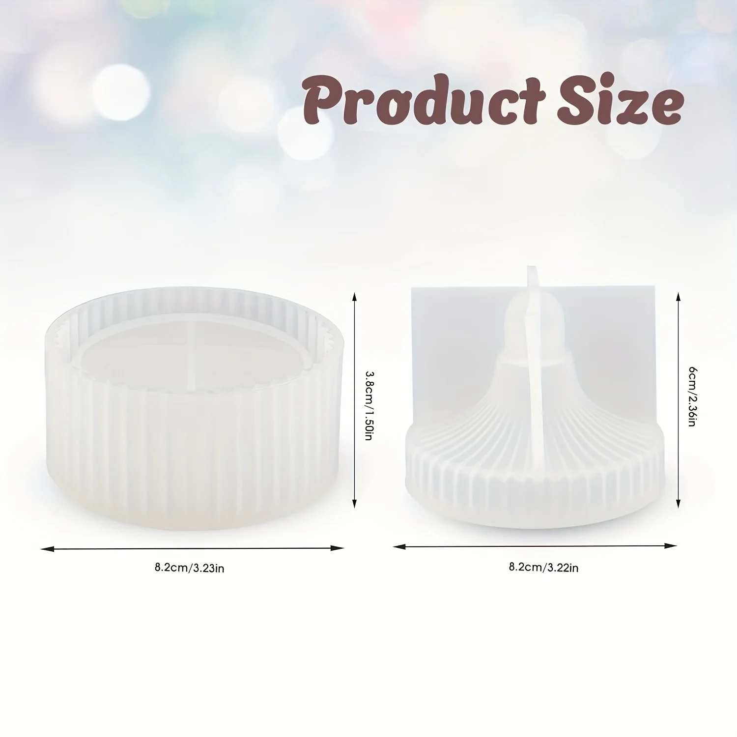 One set of resin box molds, round jewelry box storage boxes, DIY art casting water drop container molds, candle cans thumbnail 3